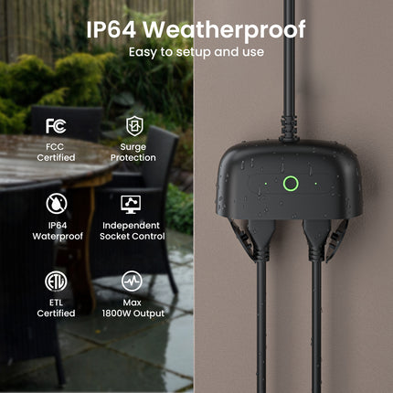 GHome Wi-Fi Outdoor Smart Dual Plug WP7