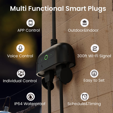GHome Wi-Fi Outdoor Smart Dual Plug WP7