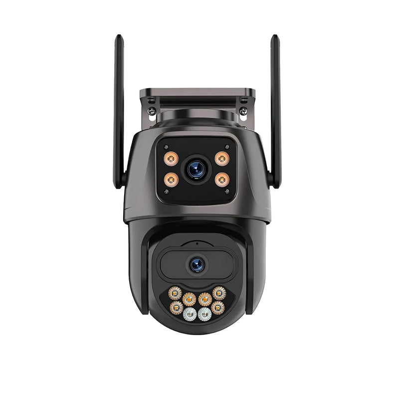 4K 8MP Dual-Lens Security Camera: PTZ WiFi & AI Tracking
