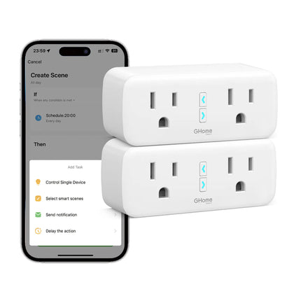 Smart Plugs,Wifi Dual Outlet WP2