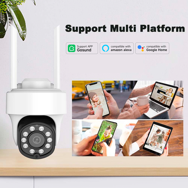 5MP WiFi IP Camera Outdoor 5G Wireless Video With Alexa