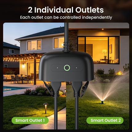 GHome Wi-Fi Outdoor Smart Dual Plug WP7