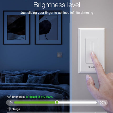 GHome WiFi Alexa & Google Home 3 Way Switch SW17