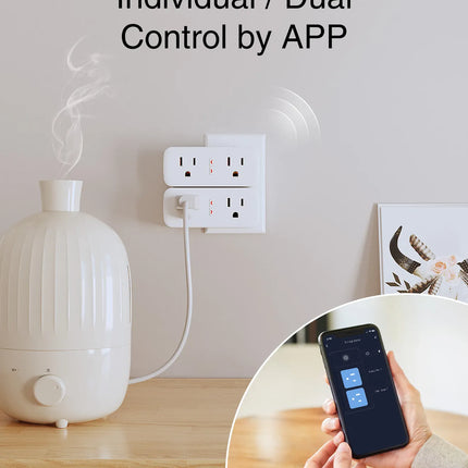 Smart Plugs,Wifi Dual Outlet WP2