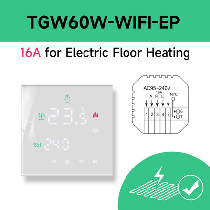Smart WiFi Thermostat: Electric Underfloor Heating Controller