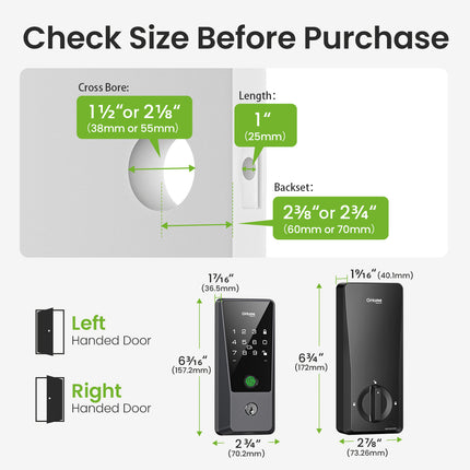 New! GHome Wi-Fi Smart Deadbolt Lock GHome KD10SE2