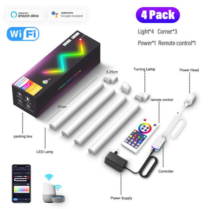 RGB Smart Wall Sconces - WiFi & Bluetooth Music LED Lights