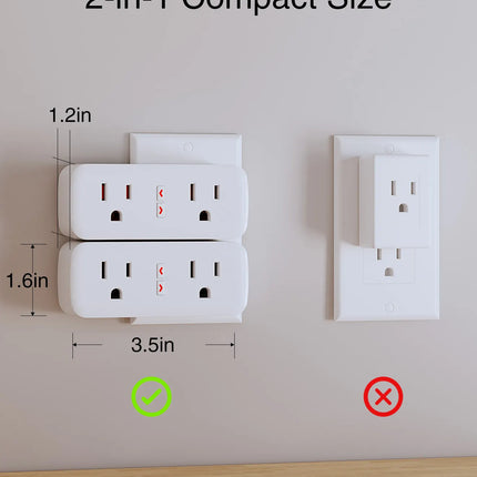 Smart Plugs,Wifi Dual Outlet WP2