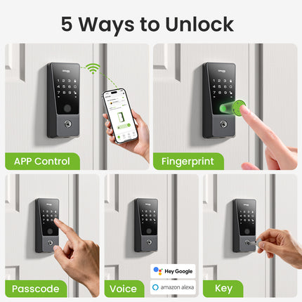 New! GHome Wi-Fi Smart Deadbolt Lock GHome KD10SE2