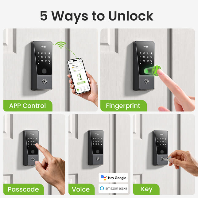 New! GHome Wi-Fi Smart Deadbolt Lock GHome KD10SE2