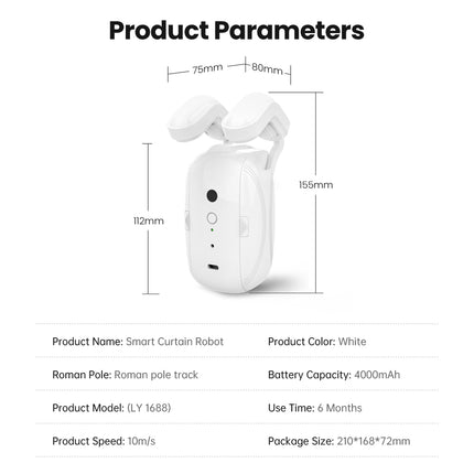 WiFi Smart Curtain Robot | Automatic Opener for Roman & Track Rails