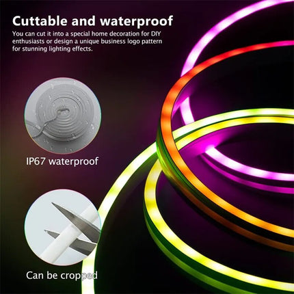Neon LED Strip Lights 12-24V 84LEDs/M Silicone 2M