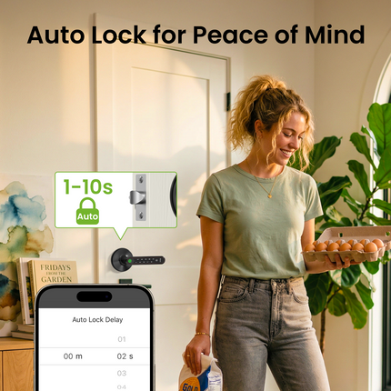 New GHome 4-in-1 Wi-Fi Smart Lever Door Lock KH10