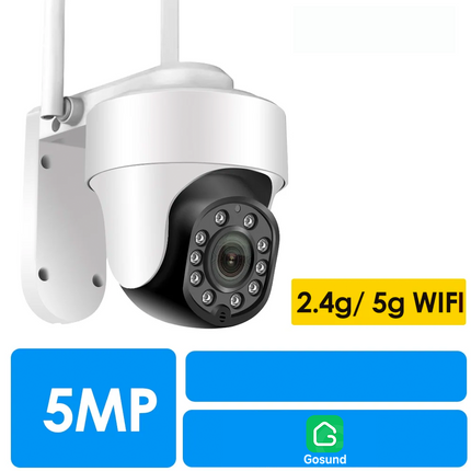 5MP WiFi IP Camera Outdoor 5G Wireless Video With Alexa