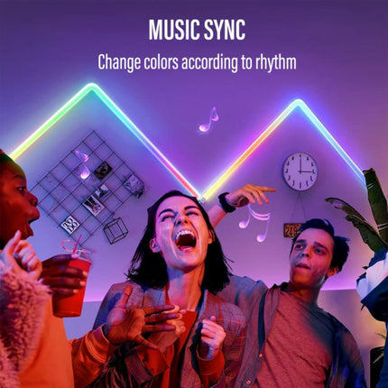 RGB Smart Wall Sconces - WiFi & Bluetooth Music LED Lights