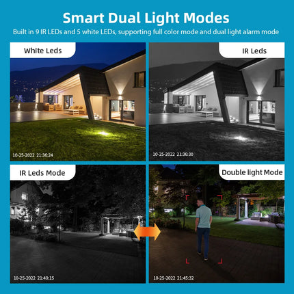 4K 8MP Dual-Lens Security Camera: PTZ WiFi & AI Tracking