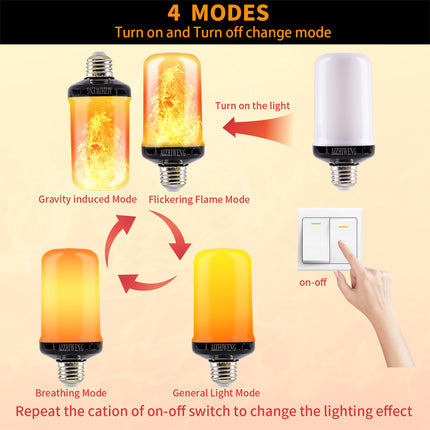 Upgraded  LED Flame Light Bulbs