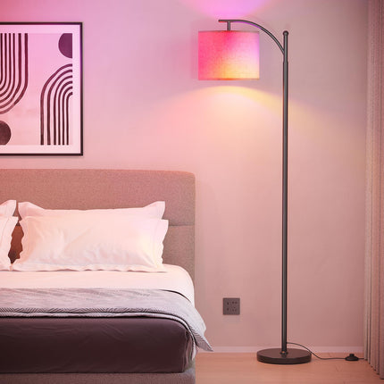 Dimmable RGB Tall Lamp with Remote & Hanging Shade
