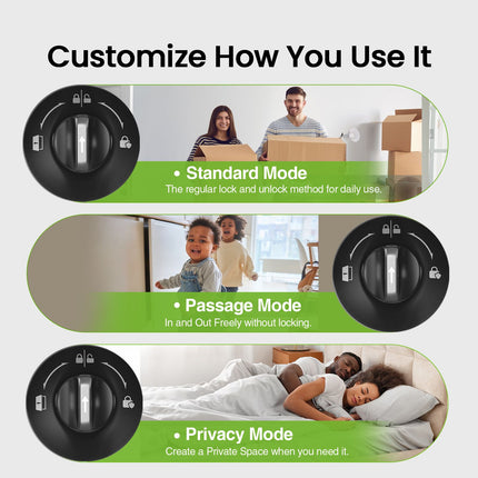 New In! 4 in 1 Smart Fingerprint Door Knob K20PRO - GhomeSmart