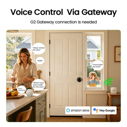 New In! 4 in 1 Smart Fingerprint Door Knob K20PRO - GhomeSmart
