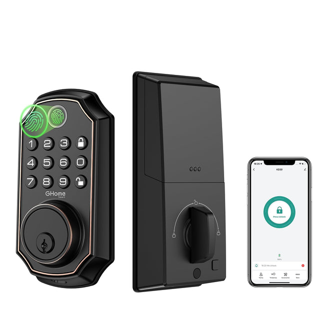 GHome Wi-Fi Smart Fingerprint Door Lock Keypad KD30