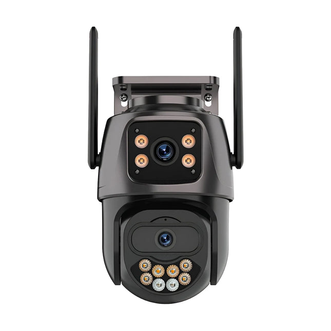 4K 8MP Dual-Lens Security Camera: PTZ WiFi & AI Tracking