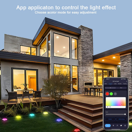 Smart RGB Lawn Lights: Outdoor WiFi & Bluetooth Garden Decor