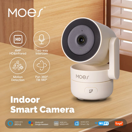 4MP Smart Indoor Camera: Pan/Tilt WiFi Security Monitor