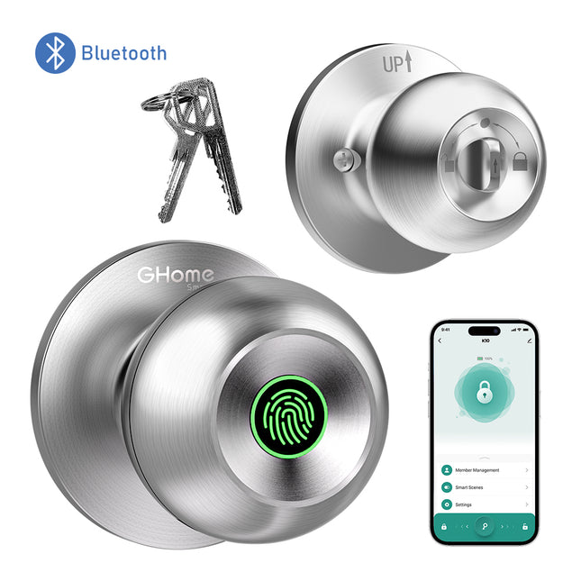 GHome Wi-Fi Smart Fingerprint Door Knob Lock K10