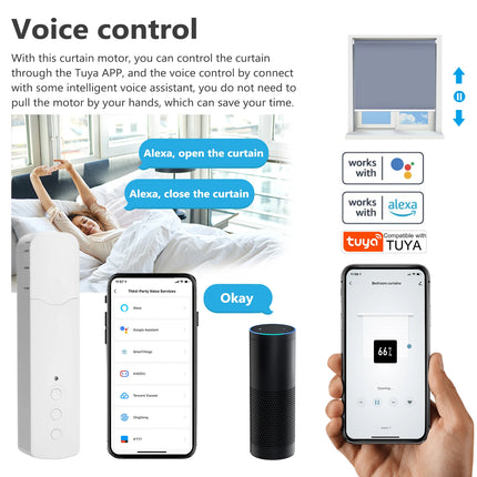 WiFi Tuya Smart Curtain Motor for Alexa/Google Home