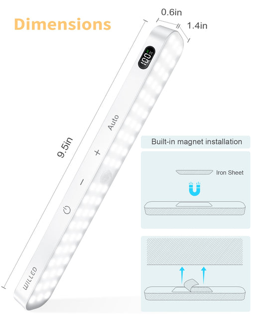 Motion Sensor Cabinet Light Battery Display