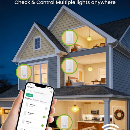 GHome WiFi Alexa & Google Home 3 Way Switch SW17