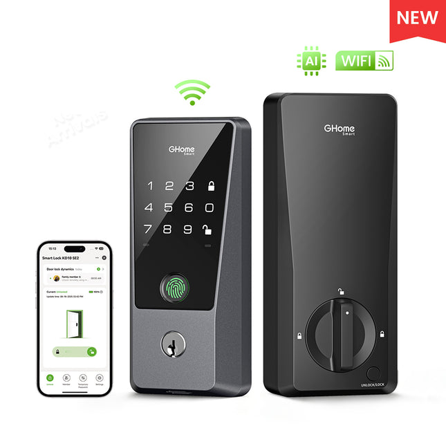 New! GHome Wi-Fi Smart Deadbolt Lock GHome KD10SE2